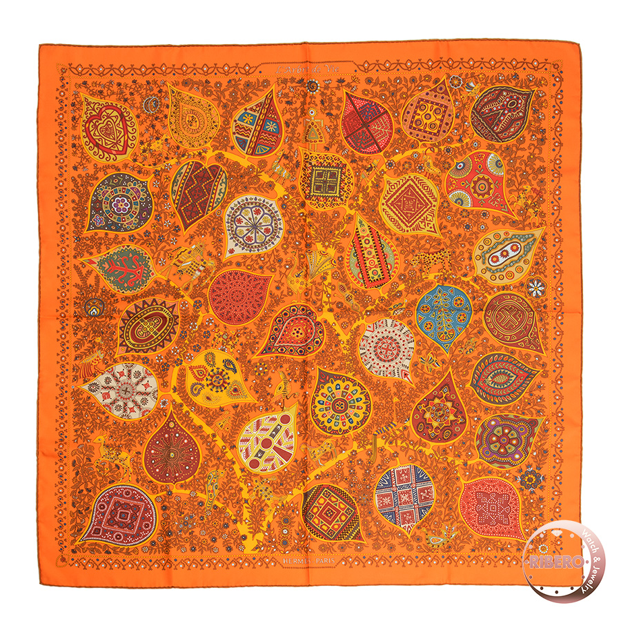エルメス カレ90 L'ARBRE DE VIE 生命の木 スカーフ