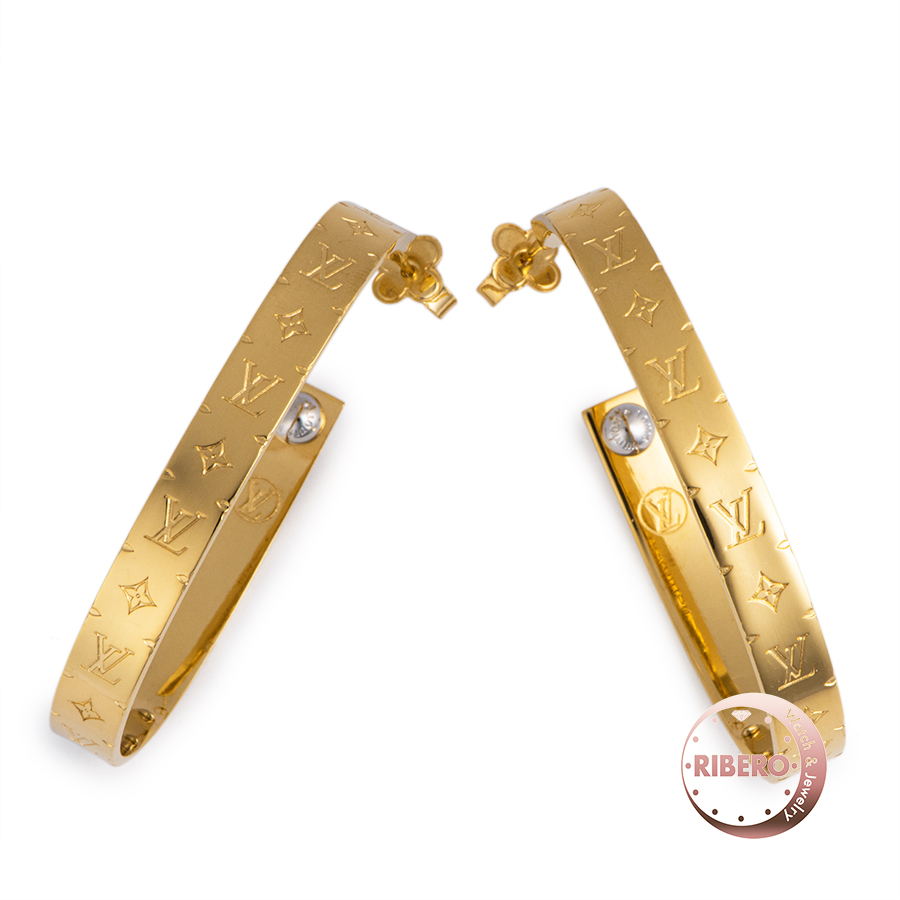 ルイ・ヴィトン フープイヤリング・ナノグラム ピアス