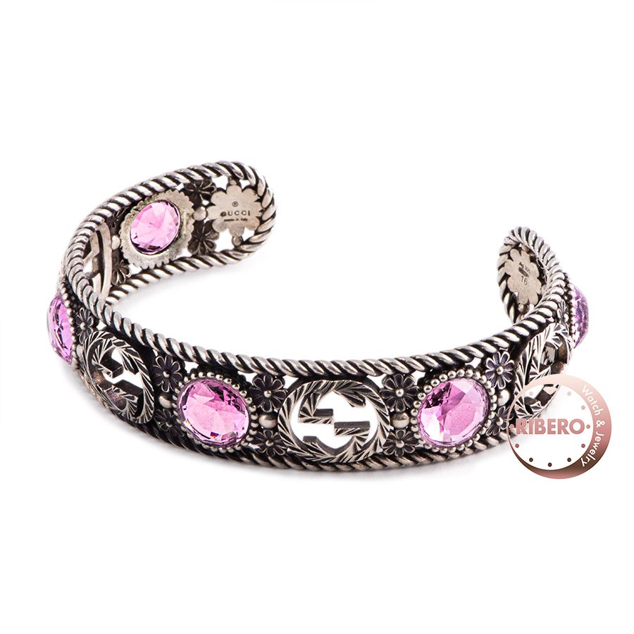 グッチ インターロッキングG バングル GGフラワー