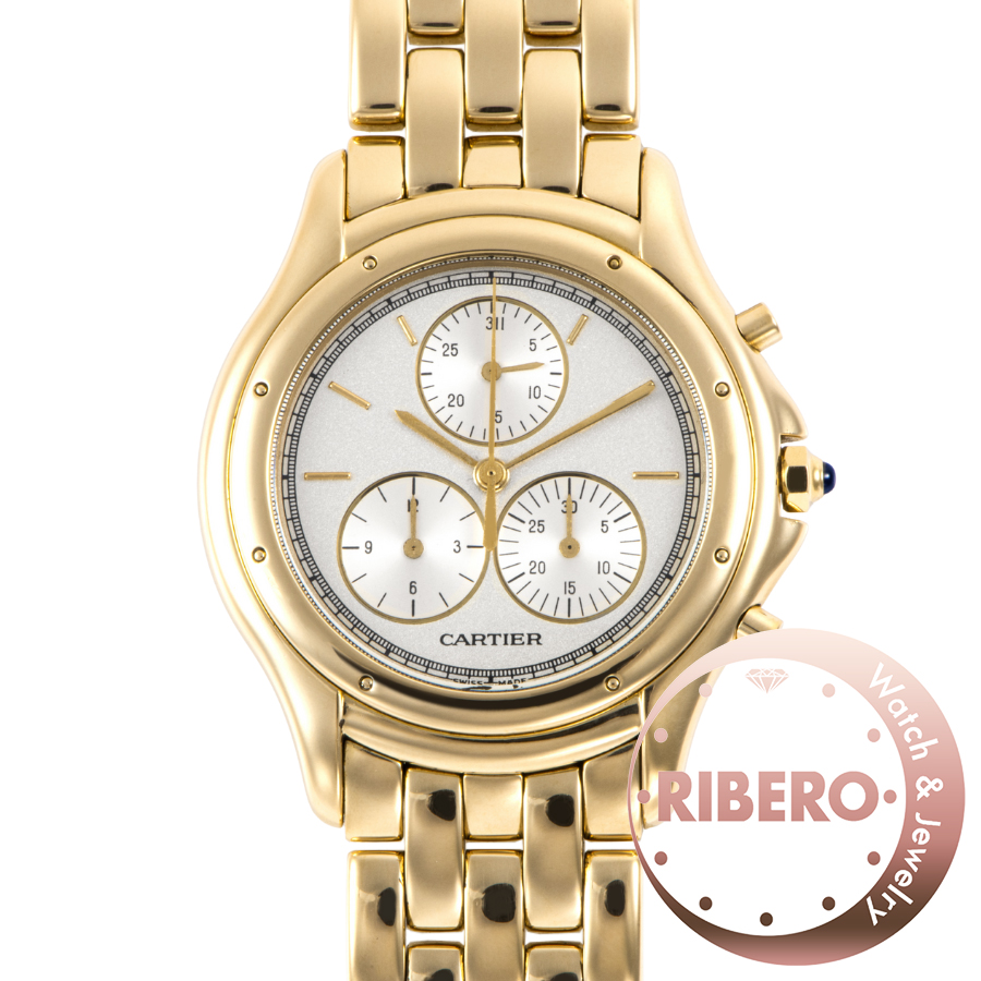 カルティエ クーガー クロノグラフ LM W35007B9 K18YG