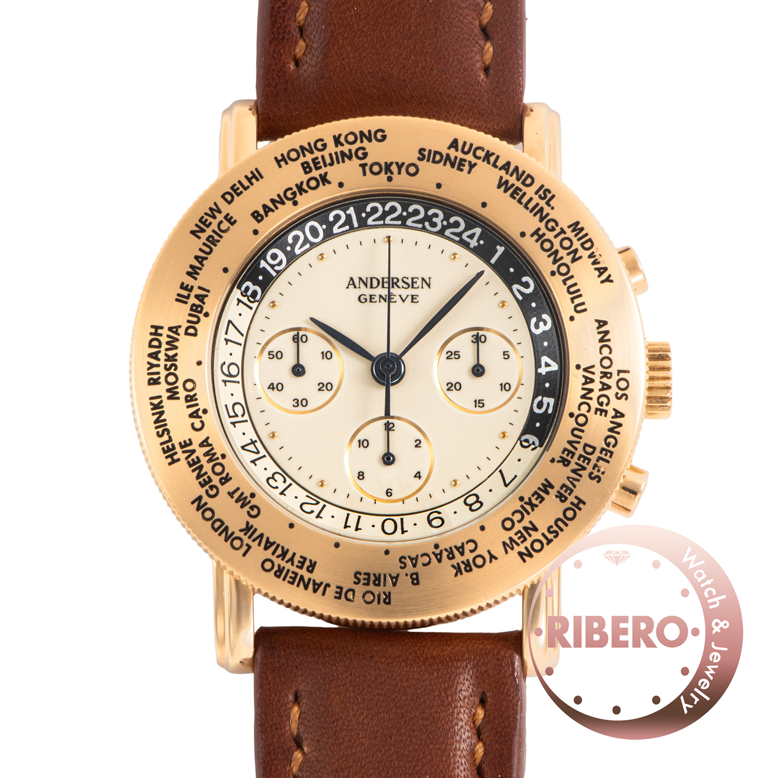 アンデルセン・ジュネーブ ANDERSEN GENEVE アンデルセン・ジュネーブ  ワールドタイム クロノグラフ