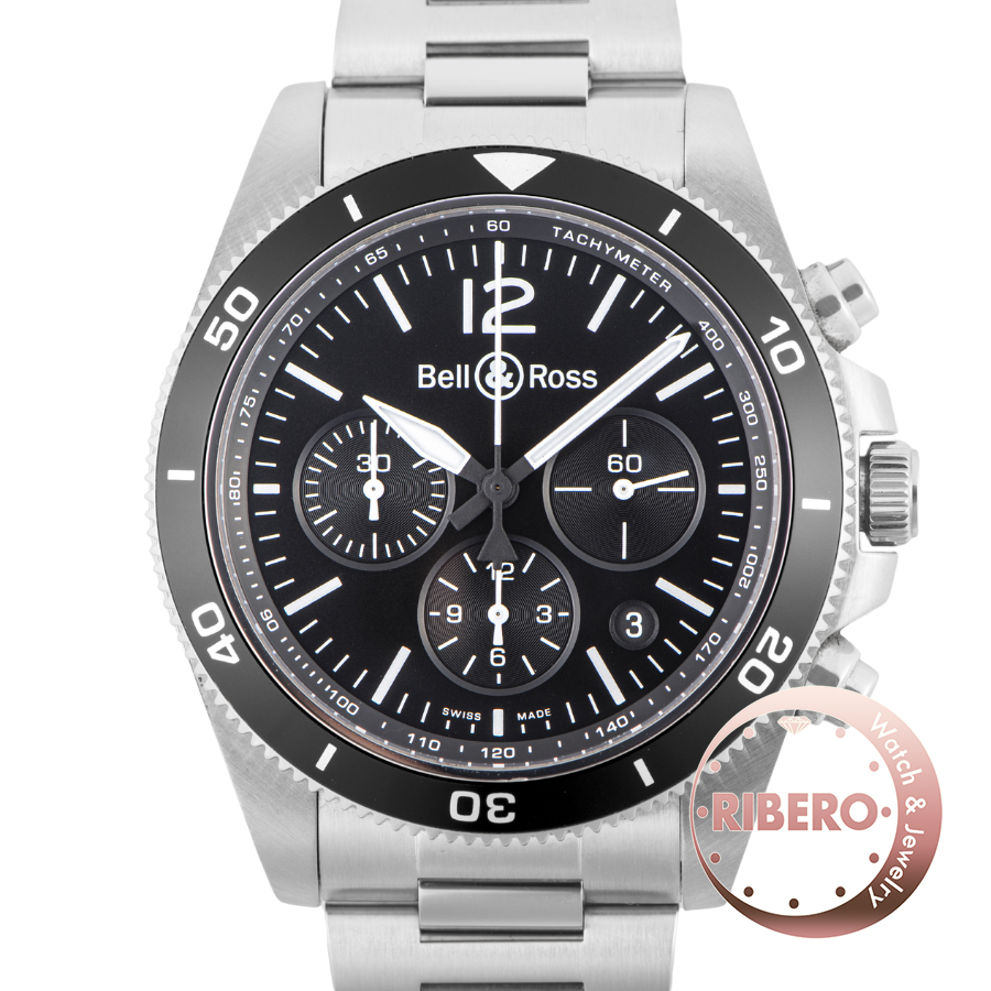 ベル＆ロス ブラックスティール BRV394-BL-ST/SST