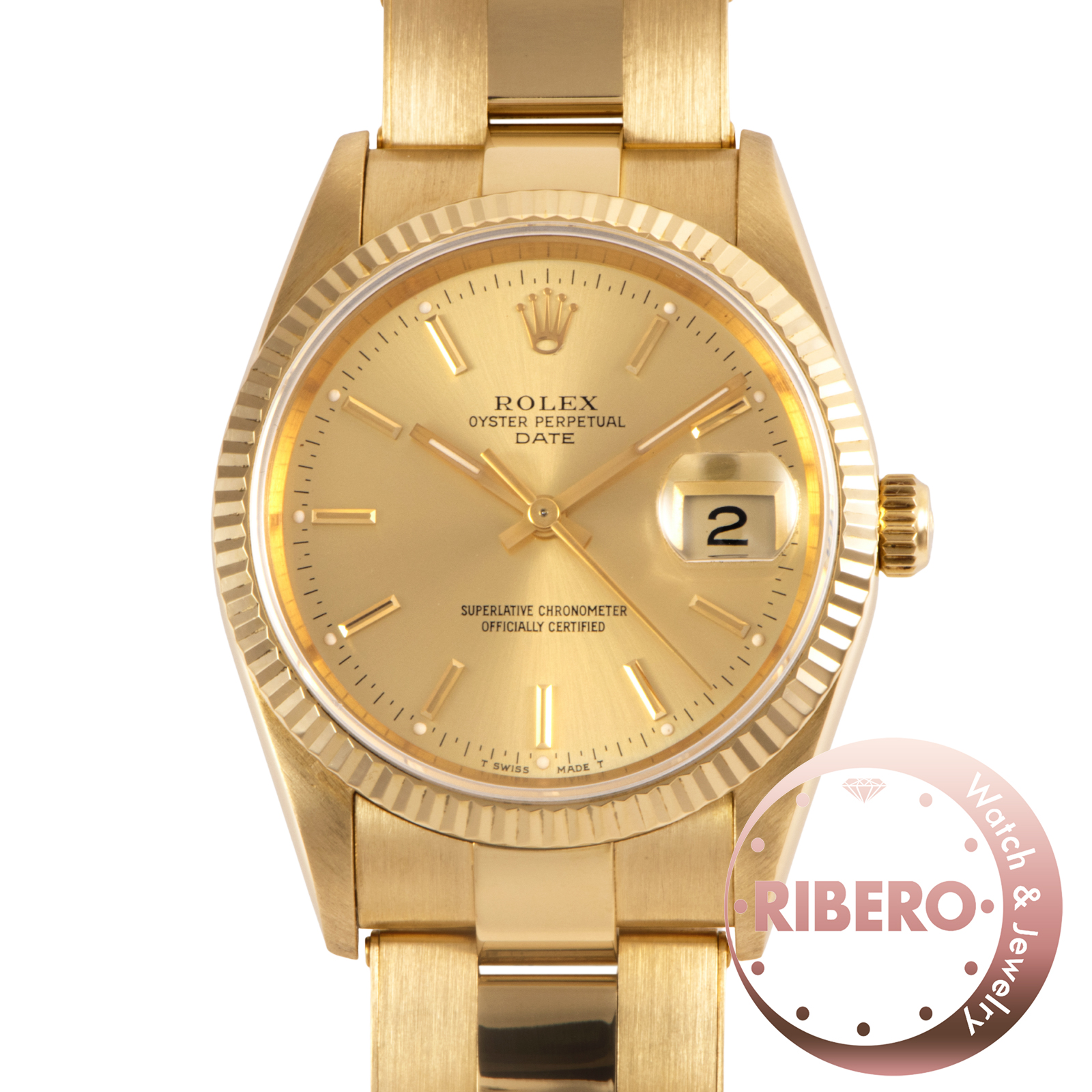 ロレックス パーペチュアルデイト 15238 W番 Tritium