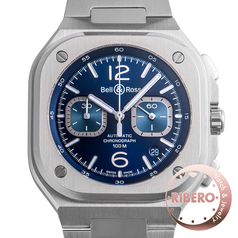 ベル＆ロス BR05 ブルースチール クロノグラフ BR05C-BU-ST/SST