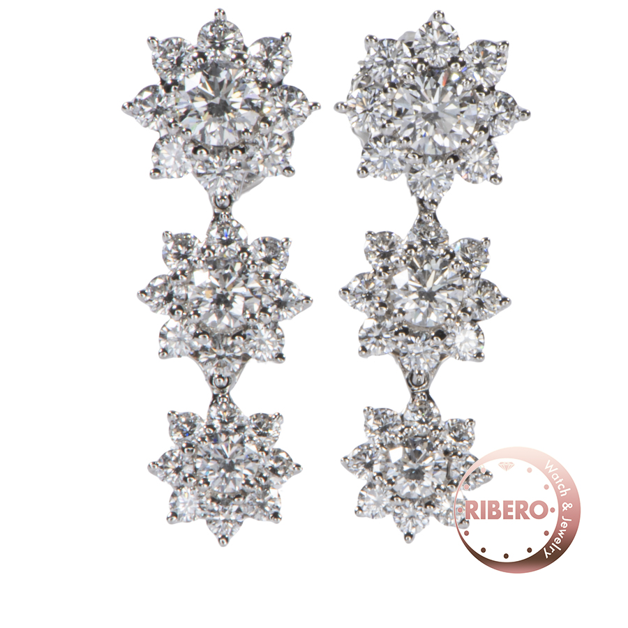 ハリーウィンストン サンフラワー トリプル ドロップ  イヤリング