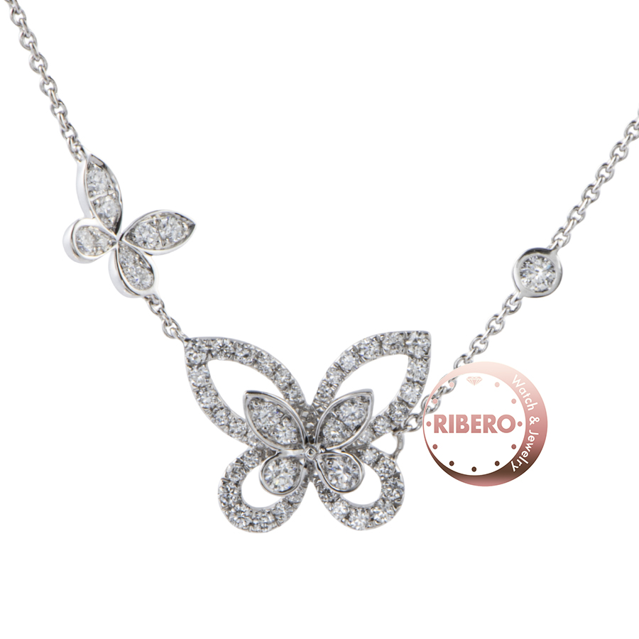 グラフ バタフライ ダブル バタフライ シルエット ダイヤモンド ペンダント