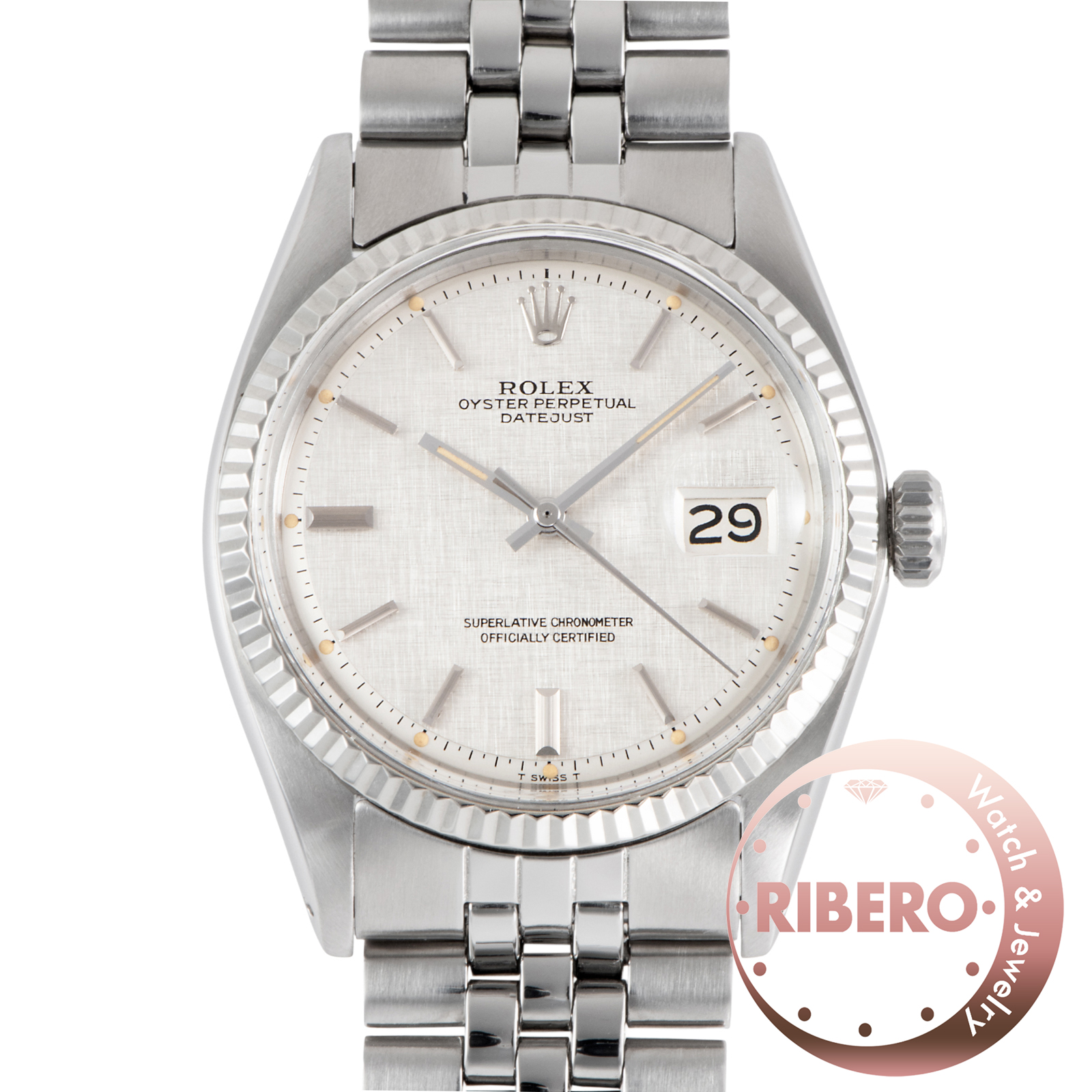 ロレックス デイトジャスト 1601 1973年製 シルバーモザイク Tritium