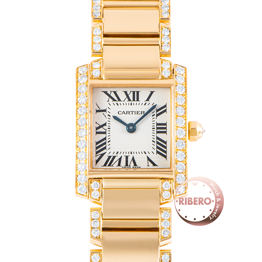 カルティエ タンクフランセーズ SM WE1001RC サイドダイヤ ブレスハーフダイヤ