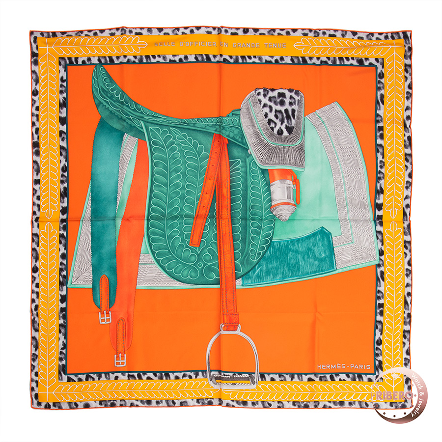 エルメス カレ90 Selle d'Officier en Grande Tenue 士官鞍の礼装 スカーフ