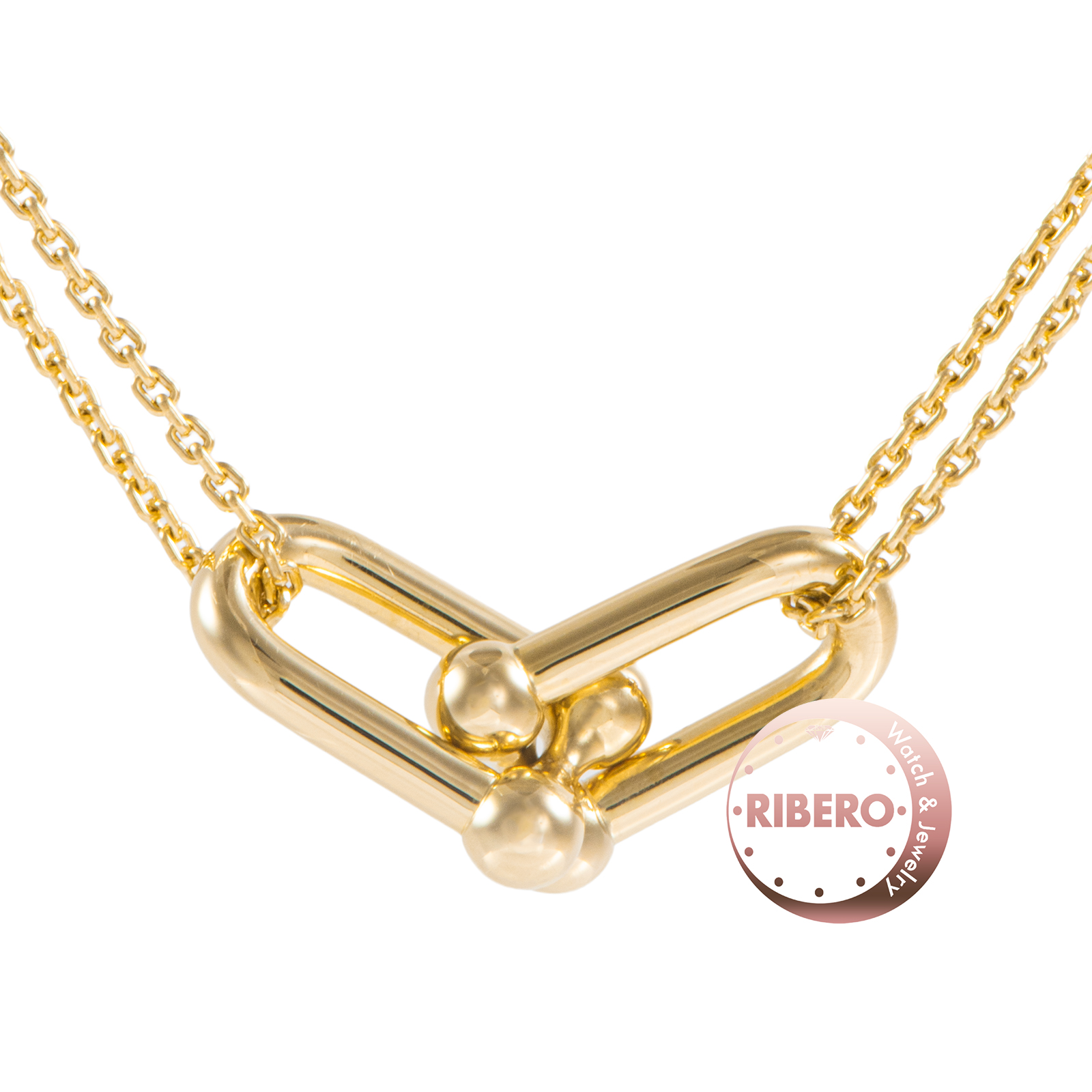 ティファニー ハードウェア ラージ ダブル リンク ペンダント