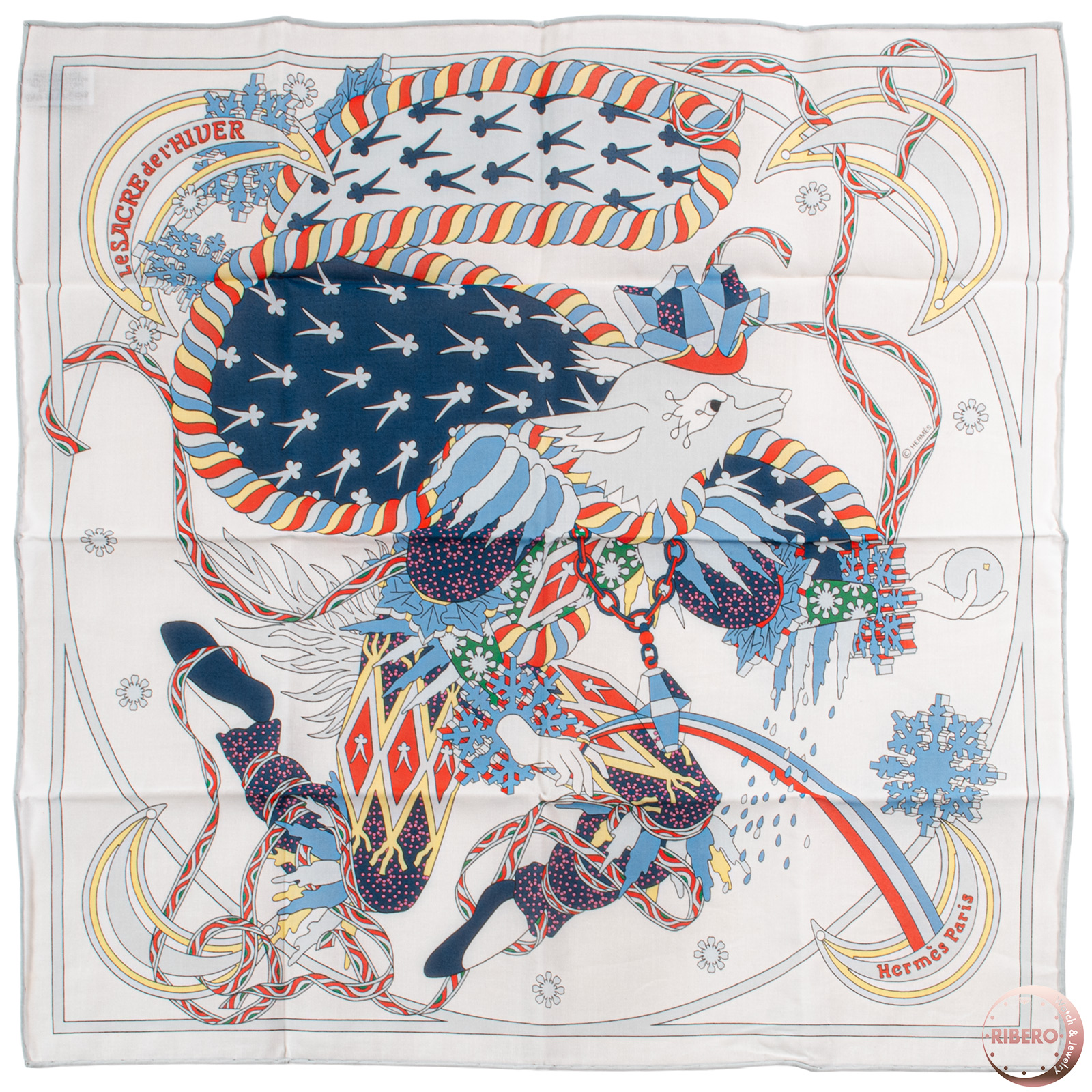 エルメス ガヴロッシュ Le Sacre de l'Hiver 冬の祭典 スカーフ 241039G 01