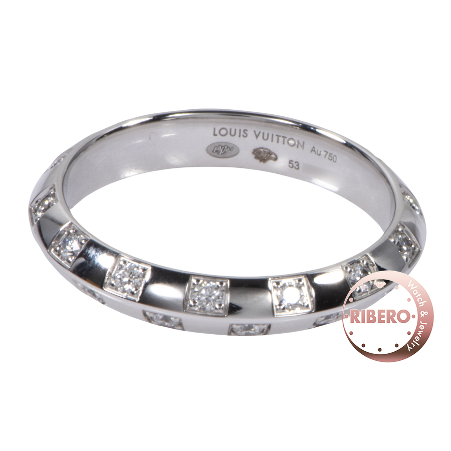ルイ・ヴィトン LV ダイヤモンド リング ダミエ リング 指輪 13号