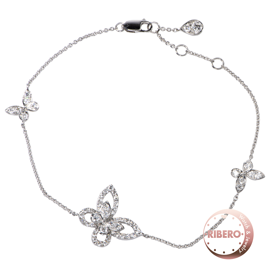 グラフ バタフライ シルエット ダイヤモンド ミニ ブレスレット