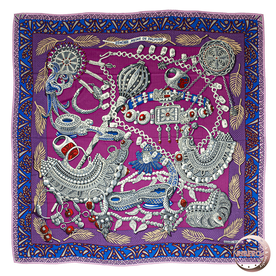 エルメス カレジェアン　Zenobie Reine de Palmyre パルミラの女王ゼノビア スカーフ