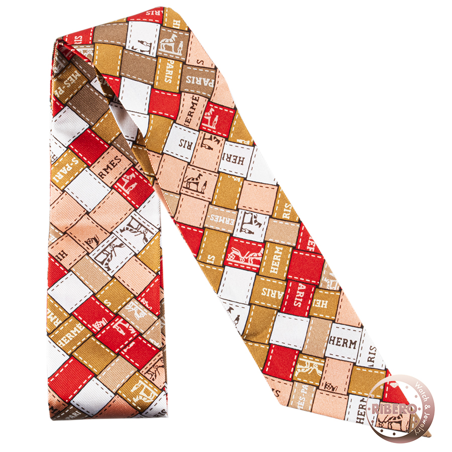 エルメス Bolduc au Carre ボルデュック・チェック ツイリー