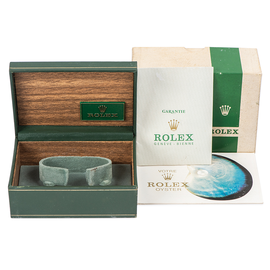 ロレックス グリーンの帯柄の箱