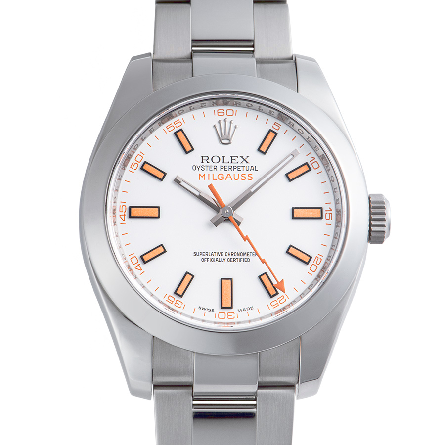 ロレックス ミルガウス Milgauss 116400(V) 箱 保証書 SS メンズ時計 ブラック 仕上げ済 2009年 美品